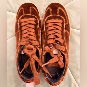 Steve Madden Chocolate Brown Velvet Sneakers - Like New Condition!